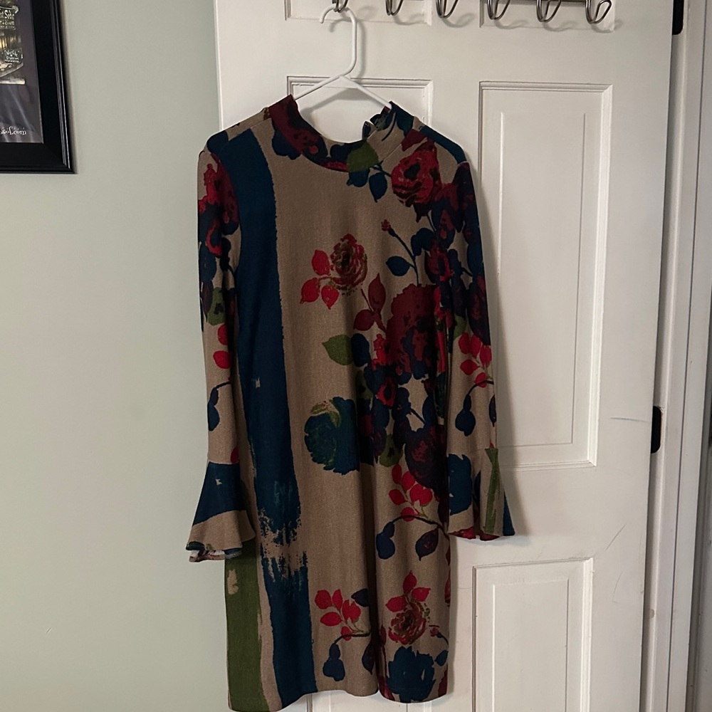 Grace Elements Multicolor Floral Long Sleeve Dress